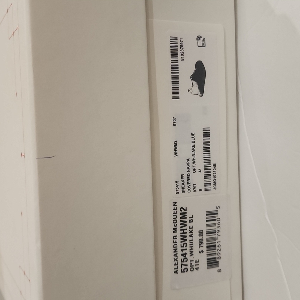 Authentic Alexander McQueen Oversized Spray Flocking Sneakers Men size 8 - Picture 9 of 13